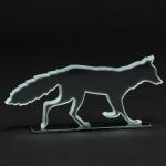 Clear Fox Glass Sculpture