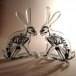 Xray Hare Glass Sculpture