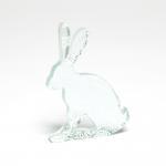 White Paisley Hare Glass Sculpture