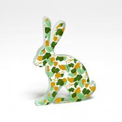 Leaves Hare Glass Painted ..